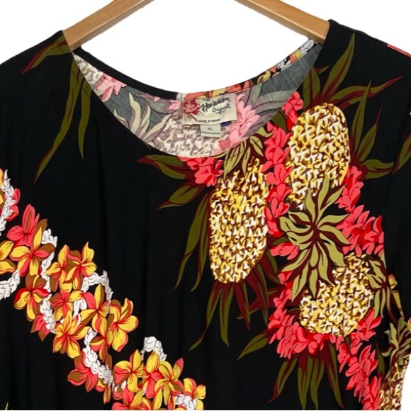 Hilo Hattie Pineapple Midi Hawaiian Dress Luau  Vacation Resortwear EUC - Picture 6 of 7